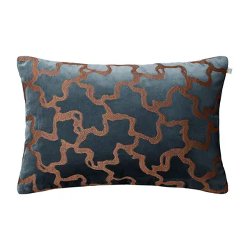 Poszewka na poduszkę Chand 40x60 cm - Sea blue-cognac - Chhatwal & Jonsson