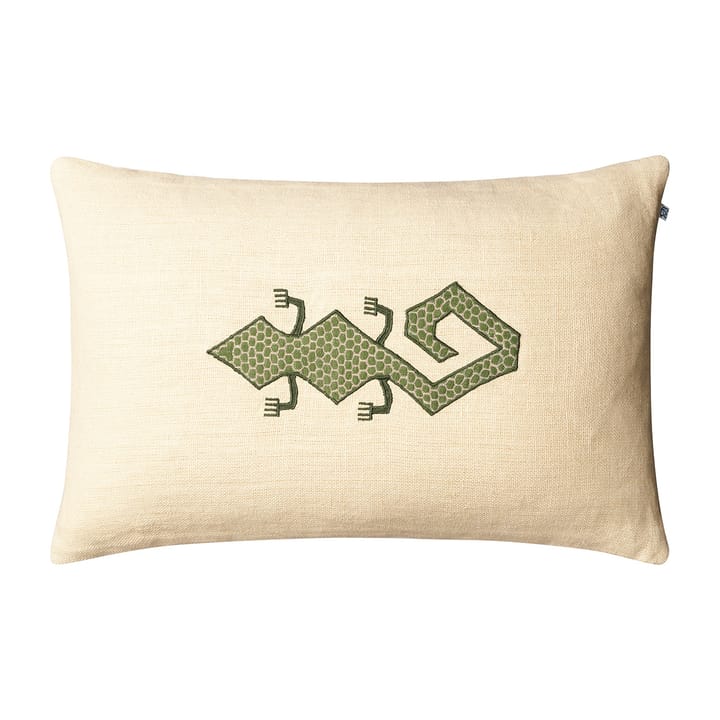 Poszewka na poduszkę Gecko 60x40 cm, Light beige-cactus green Chhatwal & Jonsson