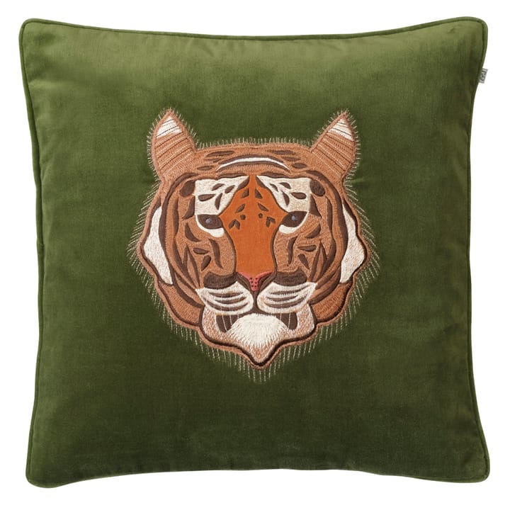 Poszewka na poduszkę haftowana Tygrys 50x50 cm - Cactus green - Chhatwal & Jonsson