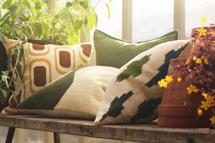 Poszewka na poduszkę Ikat Agra 50x50 cm - Zielony-zielony kaktus - Chhatwal & Jonsson