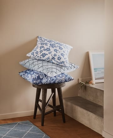 Poszewka na poduszkę Ikat Madras 50x50 cm - Pałacowy błękit - błękit nieba - Chhatwal & Jonsson