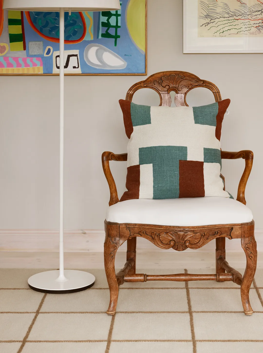 Poszewka na poduszkę Jay, Terracotta-heaven blue, 50x50 cm Chhatwal & Jonsson