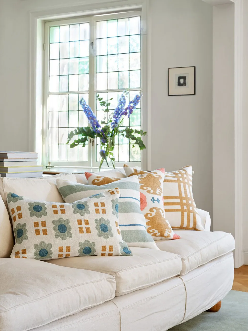 Poszewka na poduszkę Lalit 40x60 cm, Heaven blue-khaki-aqua Chhatwal & Jonsson