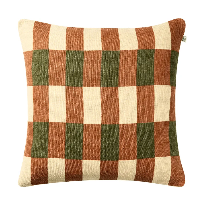 Poszewka na poduszkę Mahal - Apricot orange-cactus green, 50x50 cm - Chhatwal & Jonsson