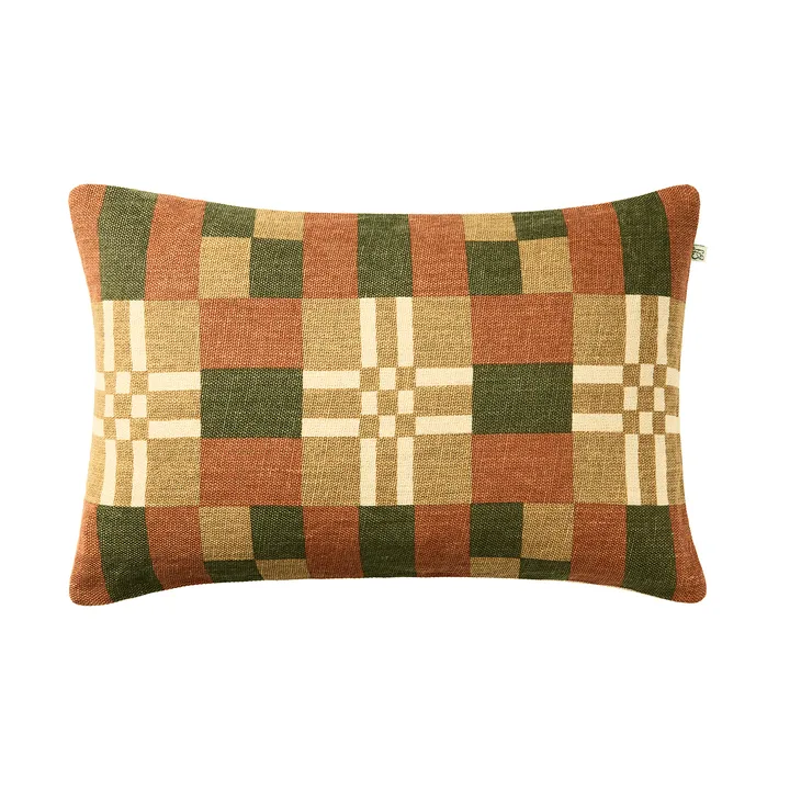 Poszewka na poduszkę Ravi - Apricot Orange-Cactus Green-Khaki, 40x60 cm - Chhatwal & Jonsson