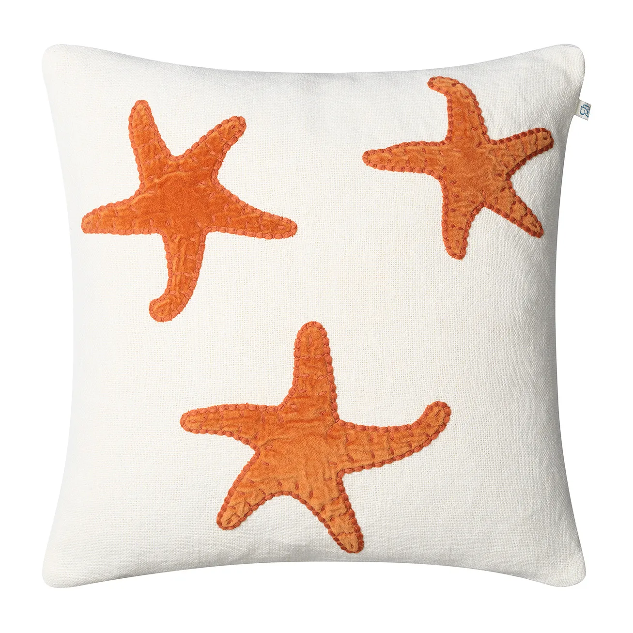 Poszewka na poduszkę Star Fish 50x50 cm, Off white-orange Chhatwal & Jonsson