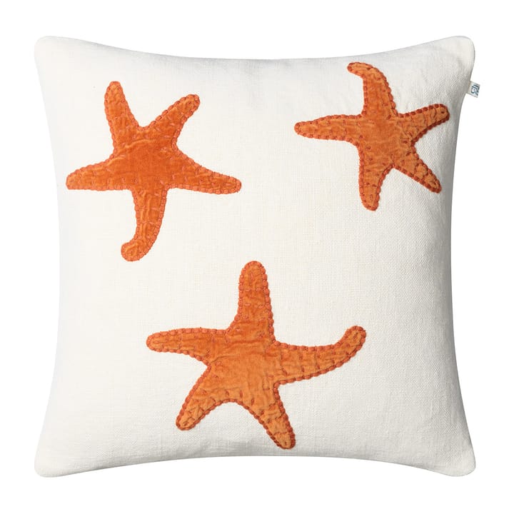 Poszewka na poduszkę Star Fish 50x50 cm - Off white-orange - Chhatwal & Jonsson