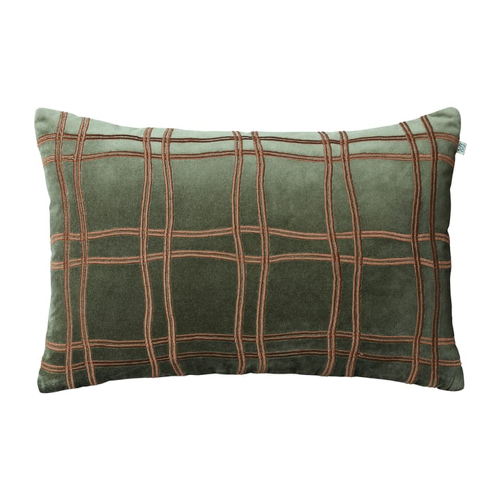 Poszewka na poduszkę Tattersall 40x60 cm - Forest green-cognac - Chhatwal & Jonsson