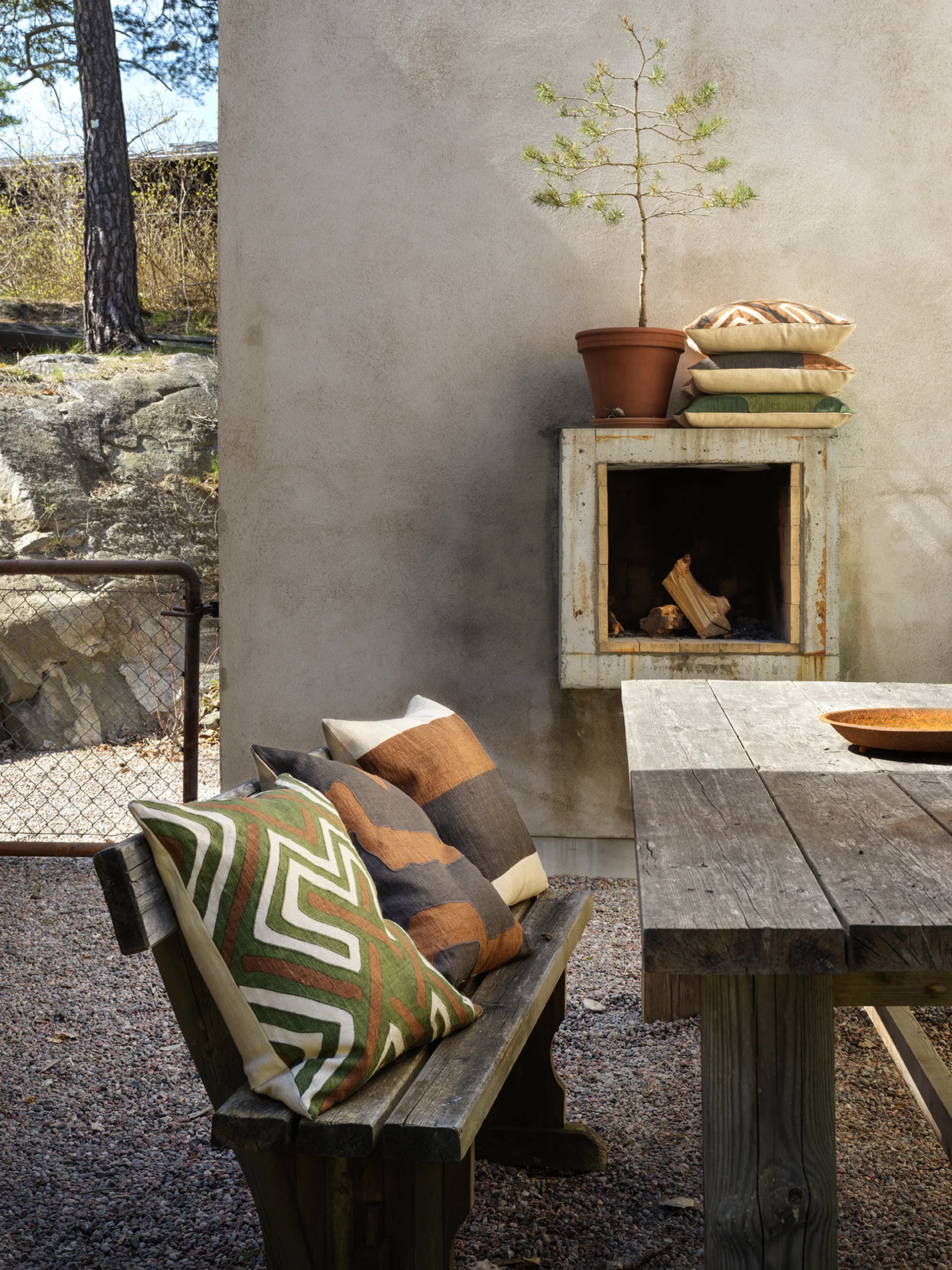 Sikkim poszewka na poduszkę 50x50 cm, Taupe-Dark Brown Chhatwal & Jonsson