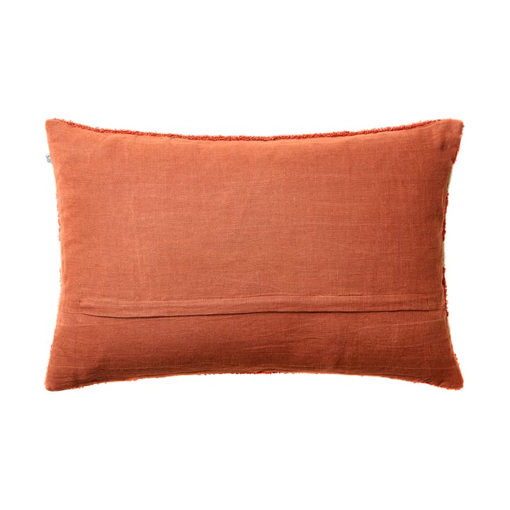 Stripe linen boucle poszewka na poduszkę 40x60 cm - Apricot orange-aqua - Chhatwal & Jonsson
