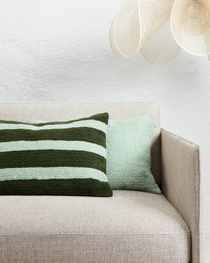 Stripe linen boucle poszewka na poduszkę 40x60 cm, Cactus green-aqua Chhatwal & Jonsson