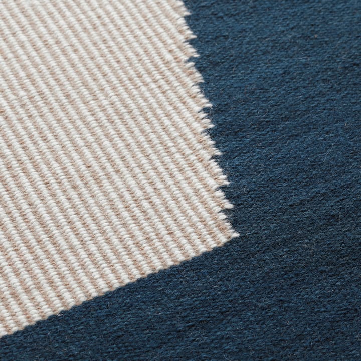 Una wełniany dywan 180x270 cm, Dark blue-beige-off white Chhatwal & Jonsson