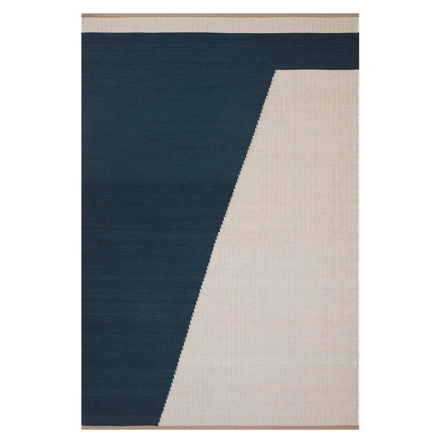 Una wełniany dywan 230x320 cm, Dark blue-beige-off white Chhatwal & Jonsson