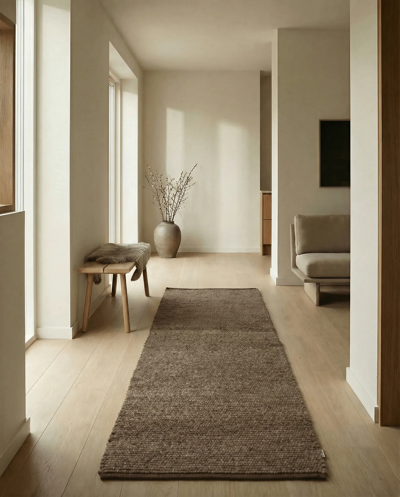 Chodnik Merino, Brązowy, 80x200 cm Classic Collection
