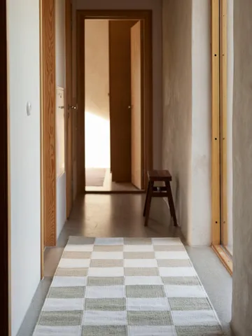 Chodnik Square - Biały-naturalny, 80×200 cm - Classic Collection