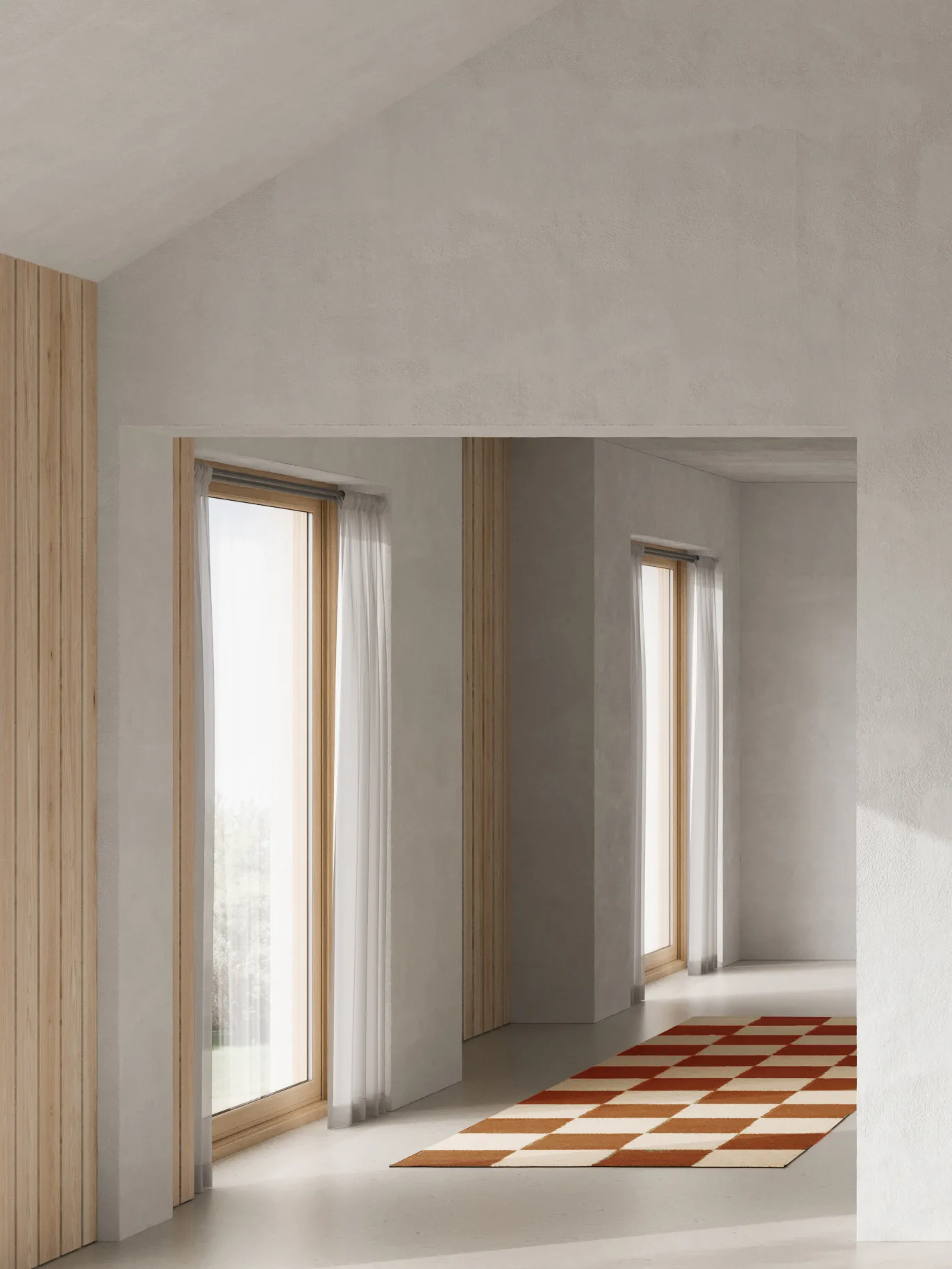 Chodnik Square, Brązowy-naturalny, 80x200 cm Classic Collection