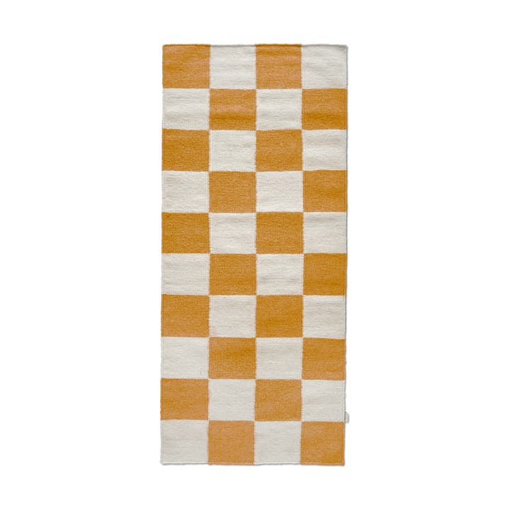 Chodnik Squares - White-yellow, 80x200 cm - Classic Collection