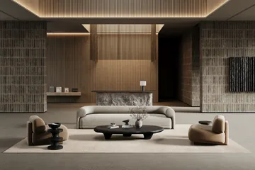 Dywan Lobby z lamówką - Off-white, 200x200 cm - Classic Collection