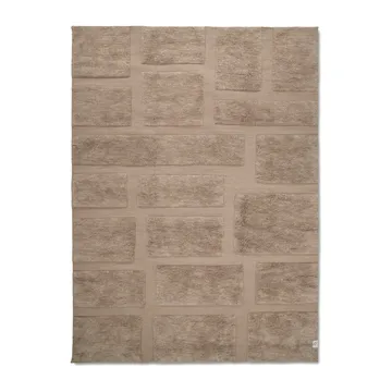 Dywan wełniany Bricks 170x230 cm - Beżowy - Classic Collection