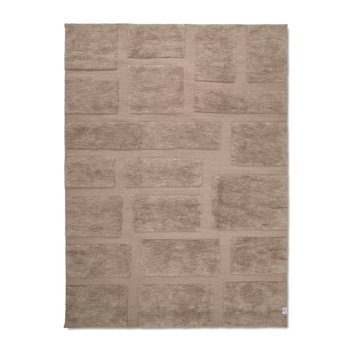 Dywan wełniany Bricks 170x230 cm - Beżowy - Classic Collection