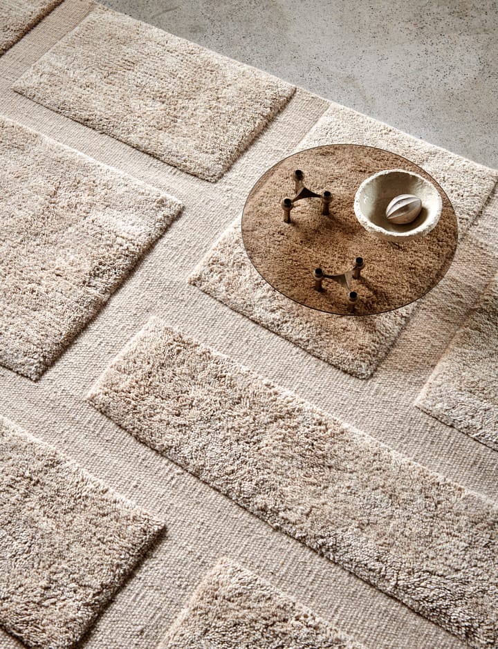 Dywan wełniany Bricks 170x230 cm, Beżowy Classic Collection