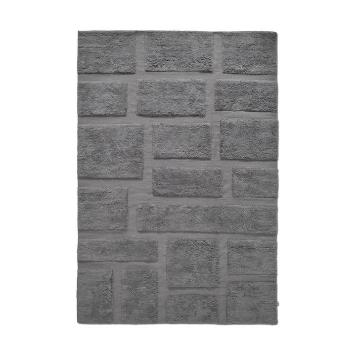Dywan wełniany Bricks 170x230 cm - Szary - Classic Collection