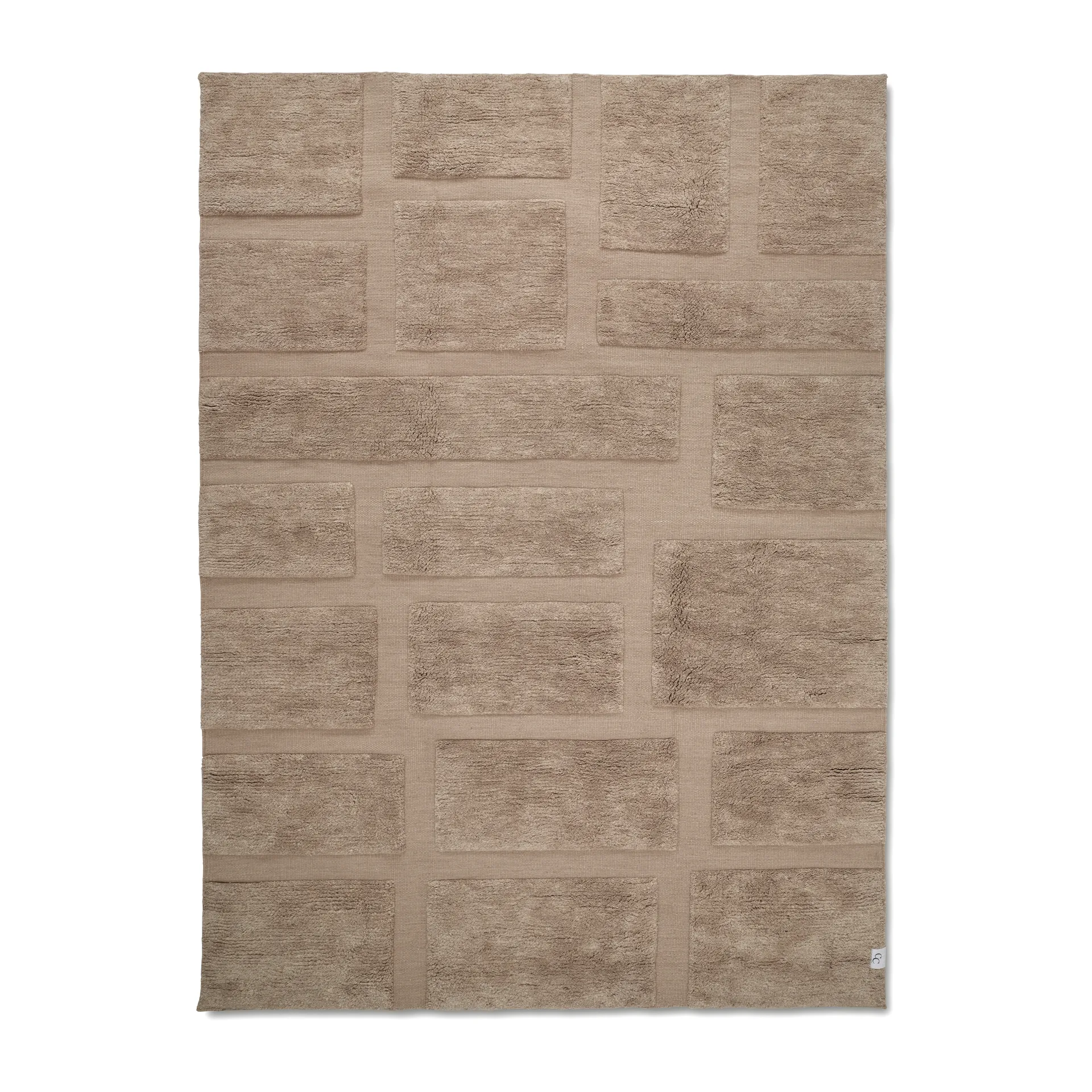 Dywan wełniany Bricks 250x350 cm, Beżowy Classic Collection