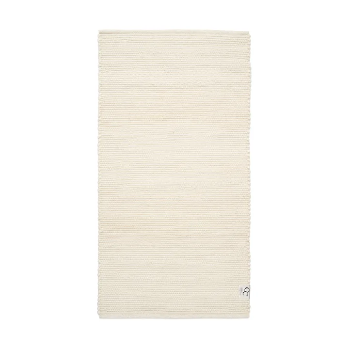 Dywan z wełny Merino 80x250 cm - Biały - Classic Collection