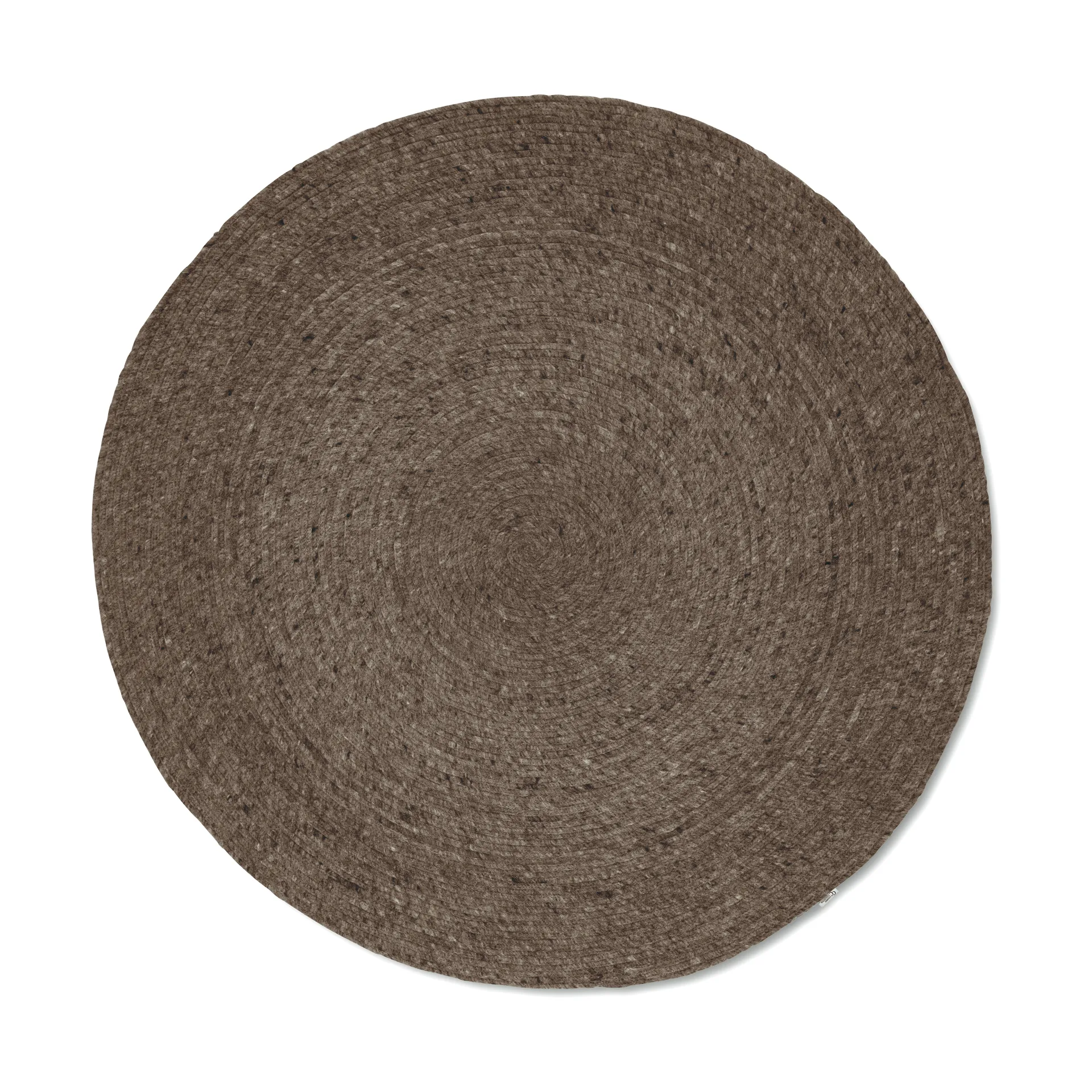 Dywan z wełny Merino okrągły Ø160 cm, Brązowy Classic Collection