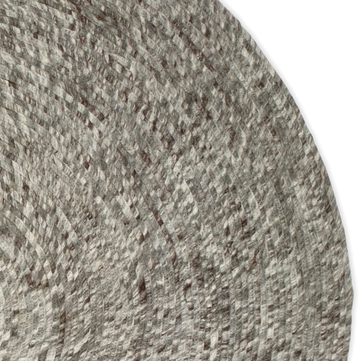 Dywan z wełny Merino okrągły Ø160 cm - Szary - Classic Collection