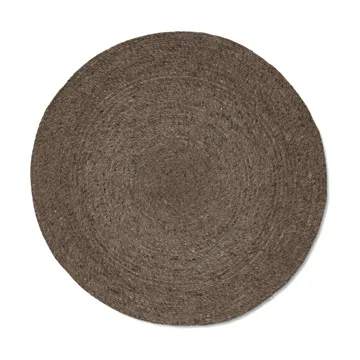 Dywan z wełny Merino okrągły Ø200 cm - Brązowy - Classic Collection