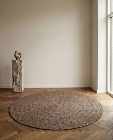 Dywan z wełny Merino okrągły Ø200 cm - Brązowy - Classic Collection