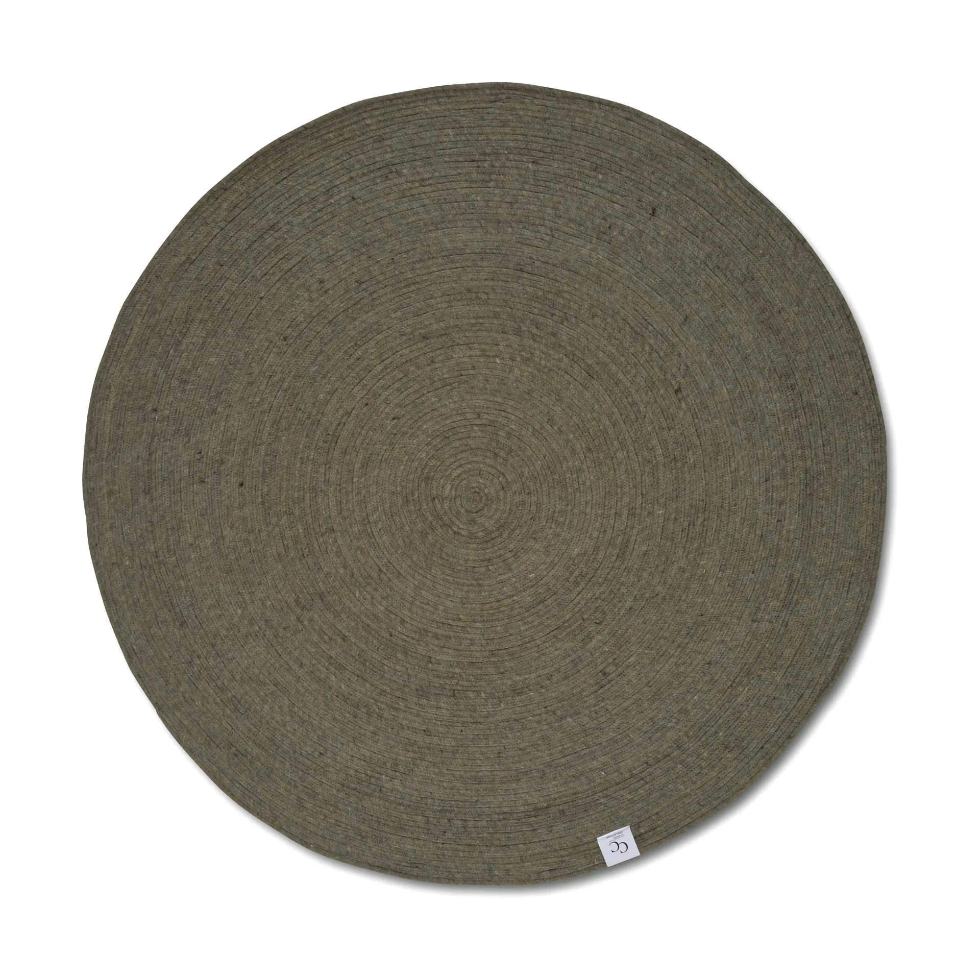 Dywan z wełny Merino okrągły Ø240 cm, Dark green Classic Collection