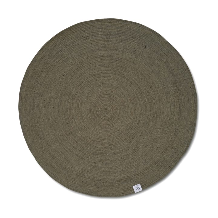 Dywan z wełny Merino okrągły Ø240 cm - Dark green - Classic Collection
