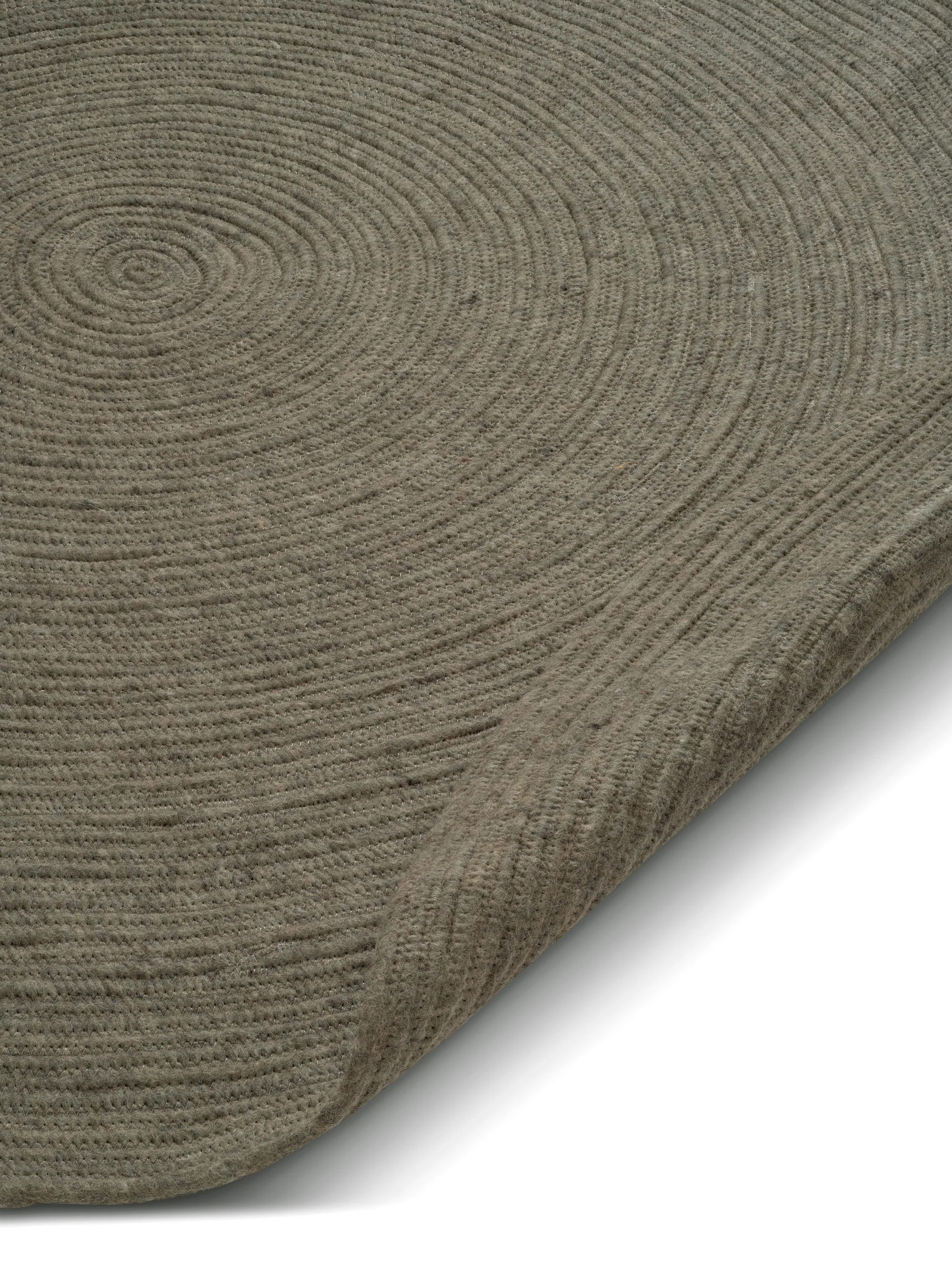 Dywan z wełny Merino okrągły Ø240 cm, Dark green Classic Collection