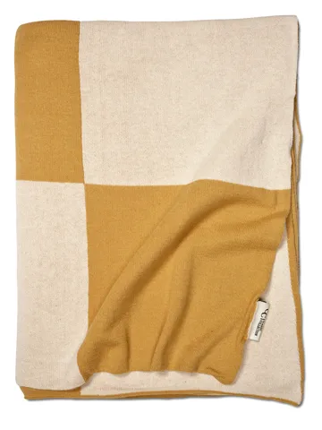 Koc Square 130x170 cm - Żółty - Classic Collection