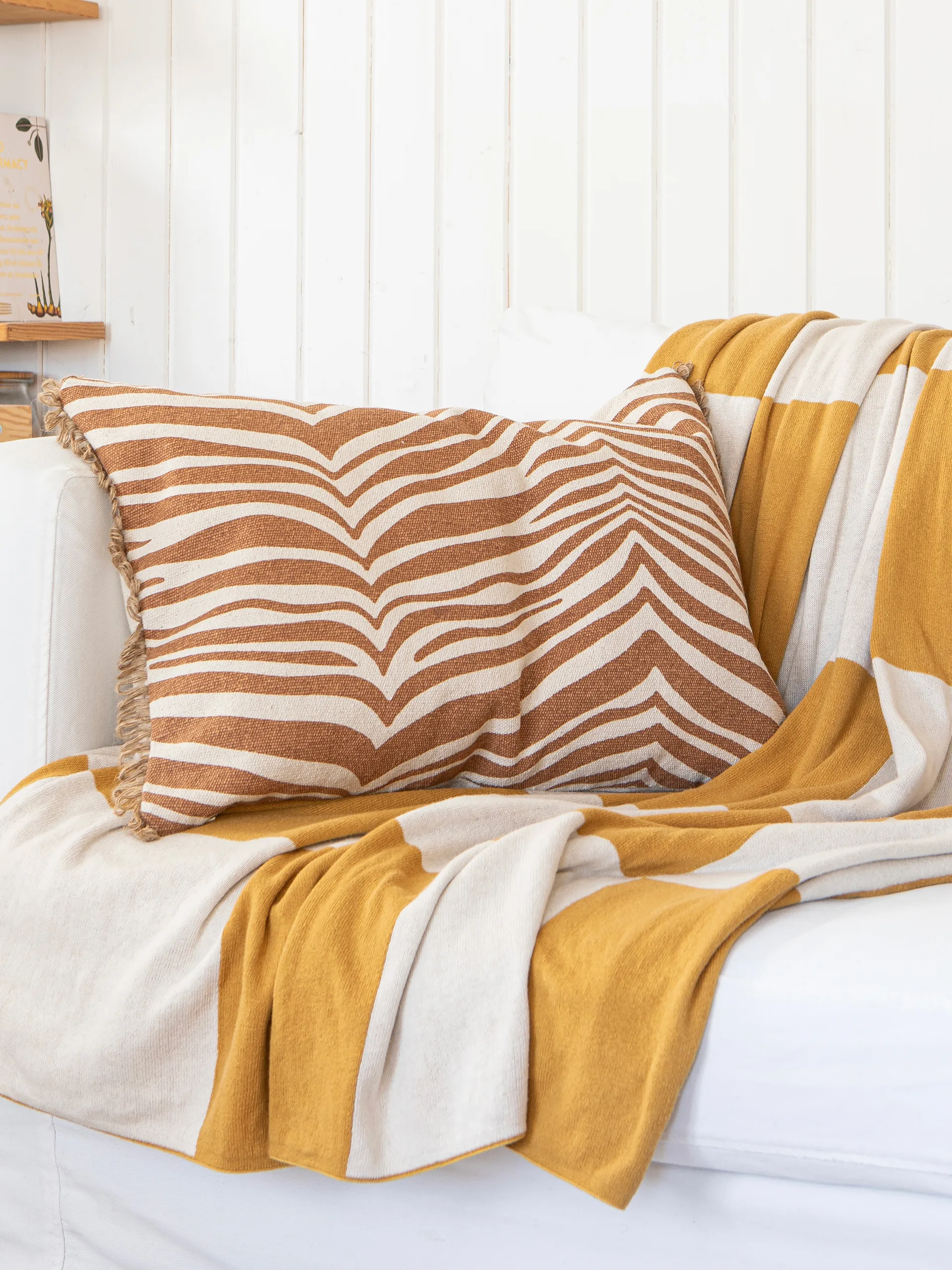 Koc Square 130x170 cm, Żółty Classic Collection