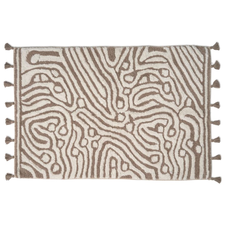 Mata łazienkowa Maze 60x90 cm - Po prostu taupe-biały - Classic Collection