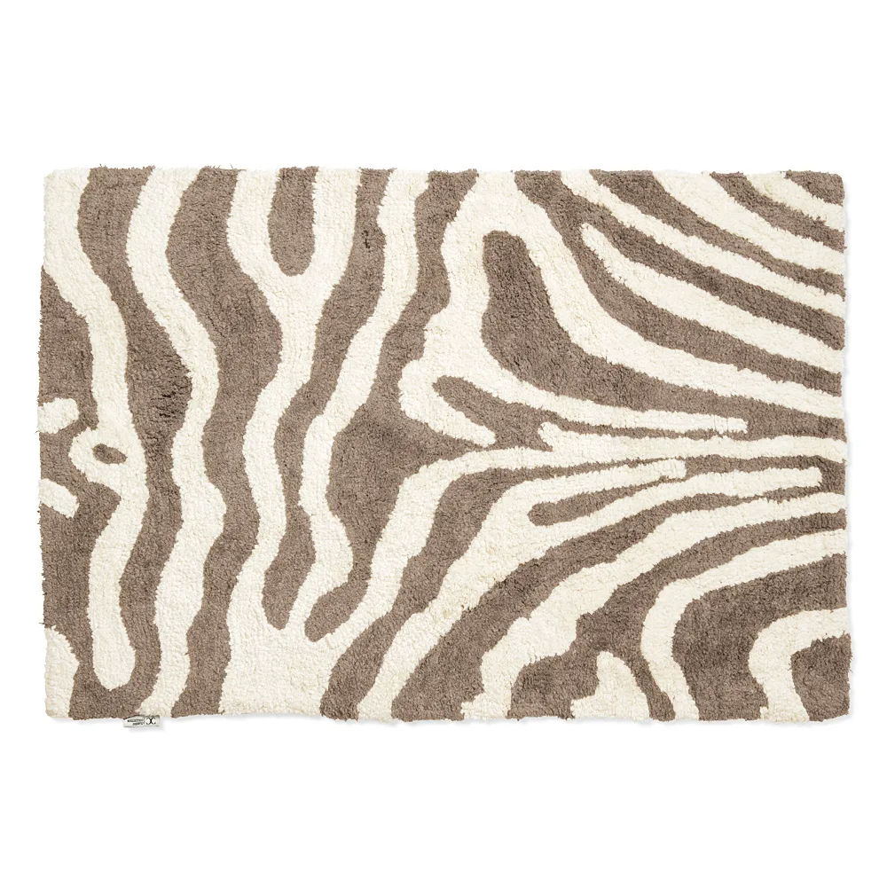 Mata łazienkowa Zebra 60x90 cm, Simply taupe-biały Classic Collection