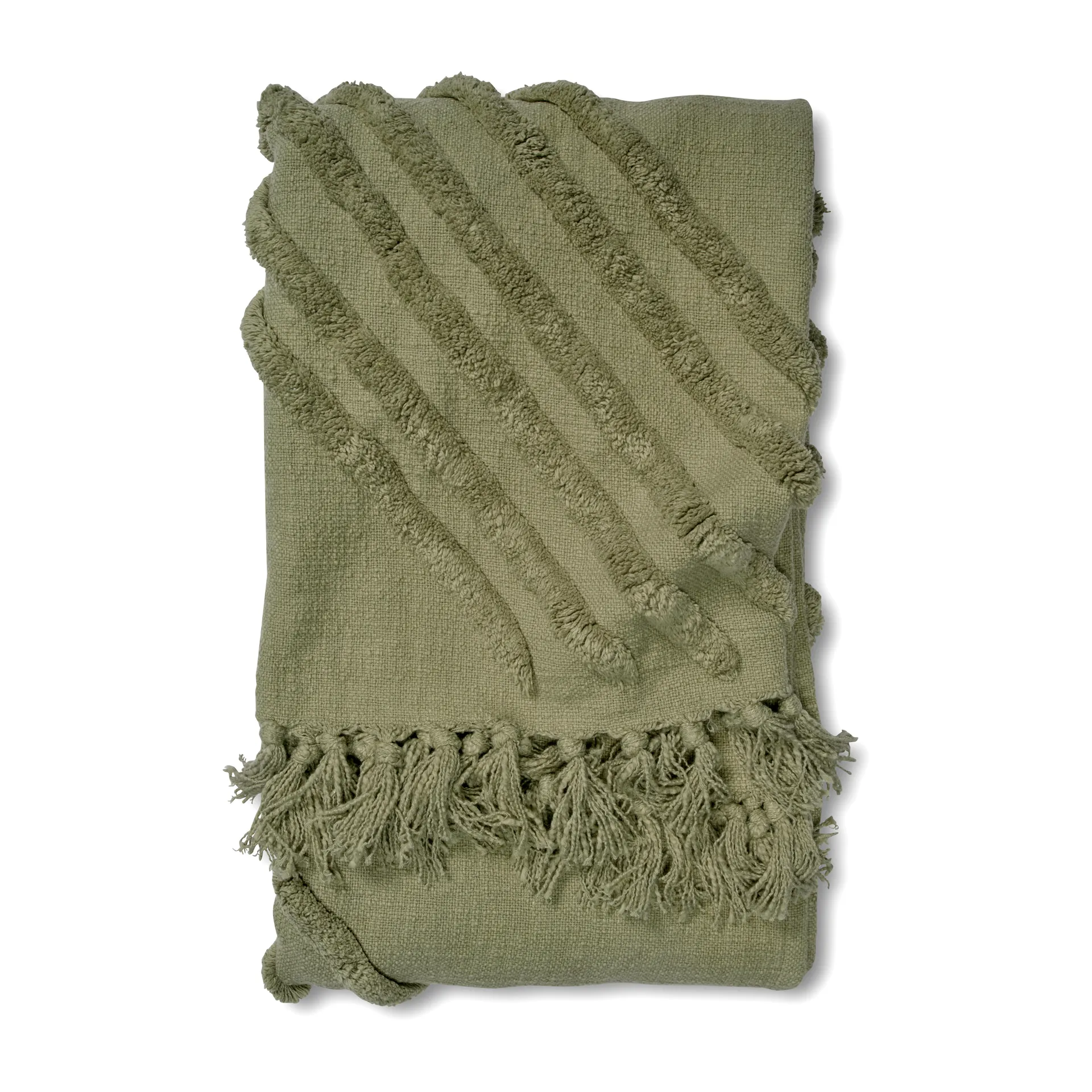 Pled bawełniany Edge 130x170 cm, Herbata Classic Collection