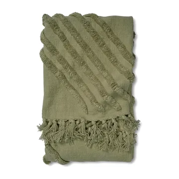 Pled bawełniany Edge 130x170 cm - Herbata - Classic Collection