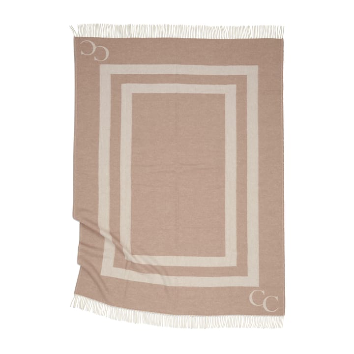Pled wełniany Monogram 130x200 cm, Beżowy Classic Collection