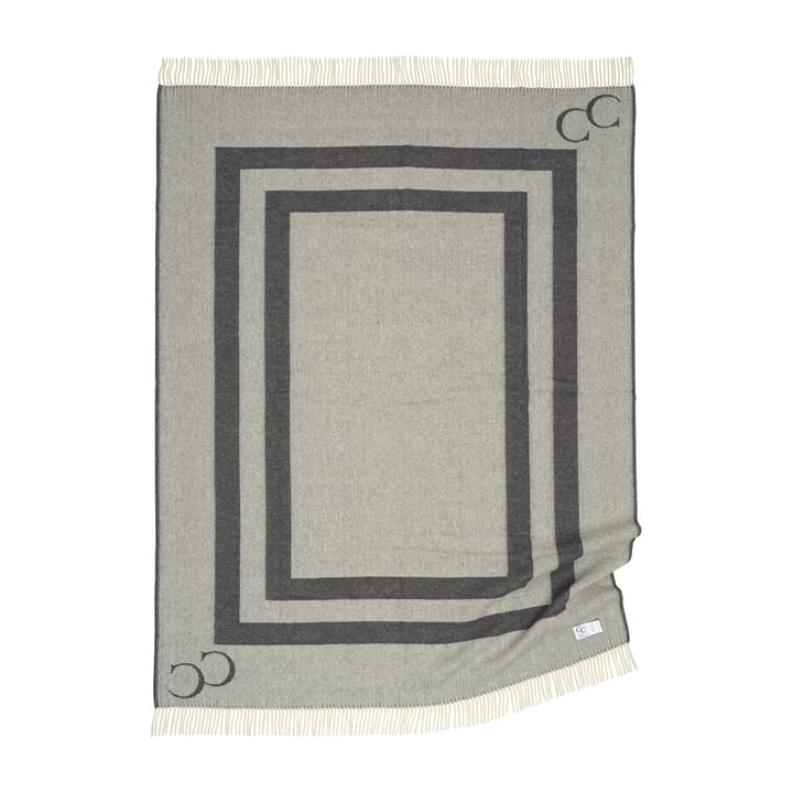 Pled wełniany Monogram 130x200 cm, Iron gate Classic Collection
