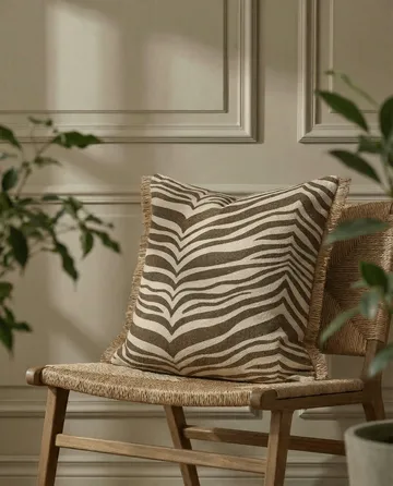 Poduszka Zebra - Brązowy-naturalny, 50x50 cm - Classic Collection