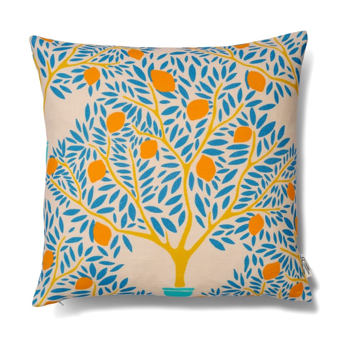 Poszewka na poduszkę Lemon garden 50x50 cm - Niebieska - Classic Collection