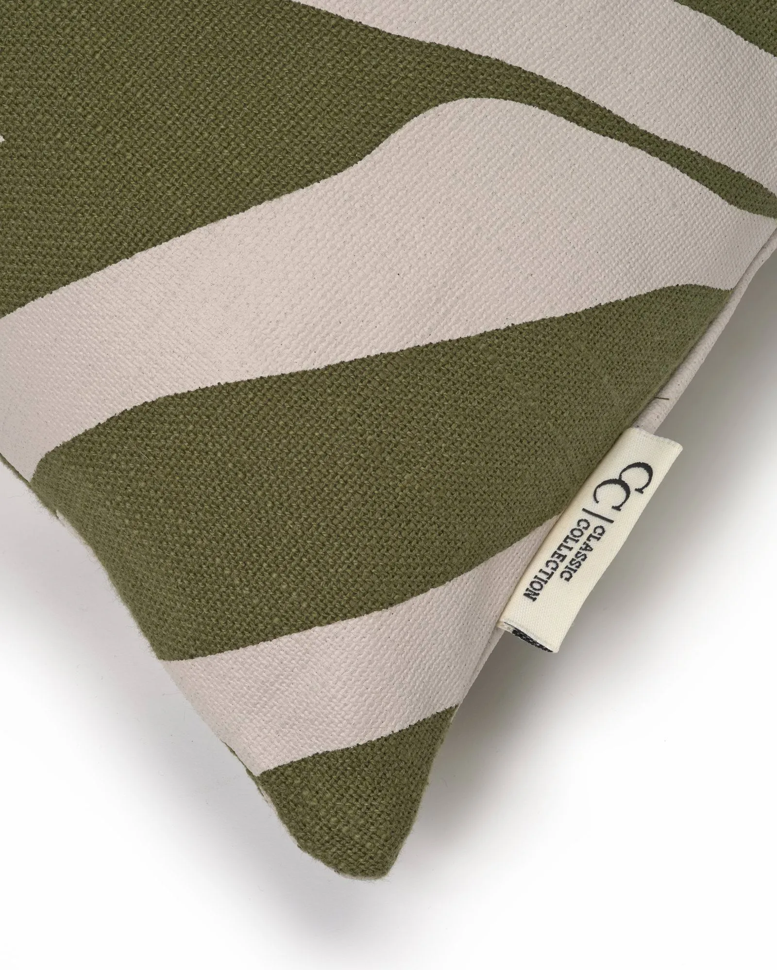 Poszewka na poduszkę Savannah, Green-off white, 50x50 cm Classic Collection