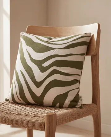 Poszewka na poduszkę Savannah - Green-off white, 50x50 cm - Classic Collection