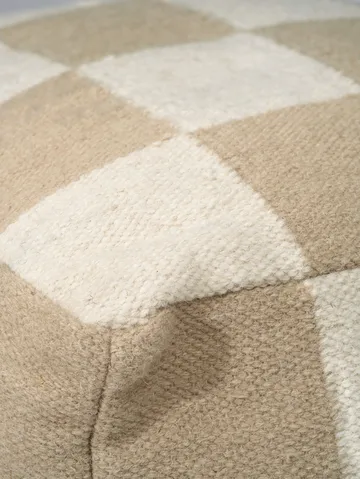Pufa Square 50×50 cm - Biały-naturalny - Classic Collection