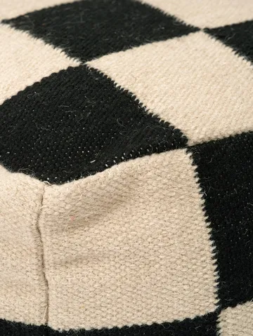 Pufa Square 50×50 cm - Czarny-naturalny - Classic Collection