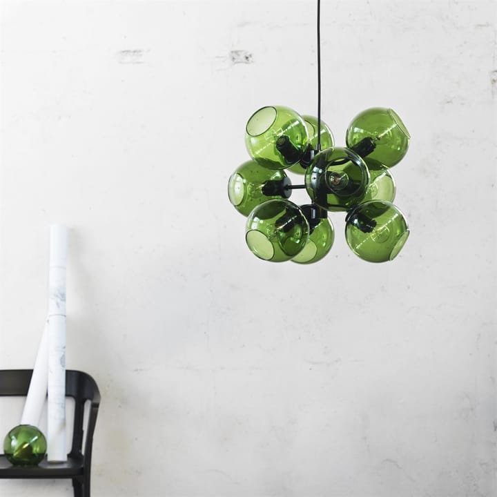 Lampa sufitowa Tage, czarno-zielone szkło CO Bankeryd